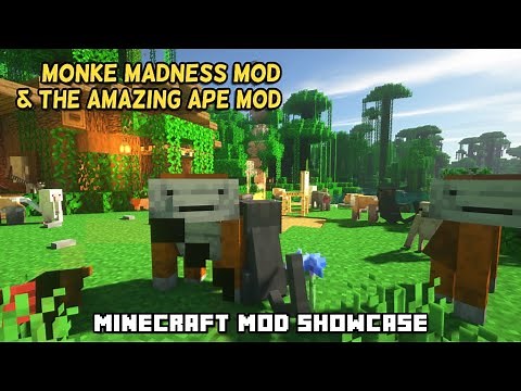 Minecraft 1.16.5 - Monke Madness mod & The Amazing Ape mod Review