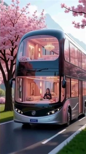 Luxury Double Decker Bus Home in Cherry Blossom Valley