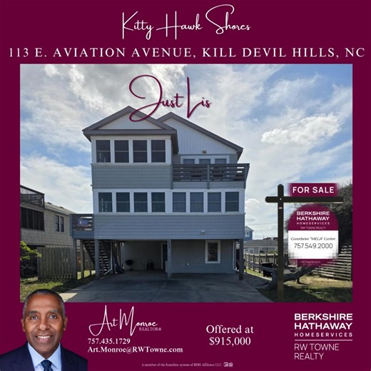 New Listing in Kill Devil Hills, NC! #bhhsrwtownerealty #killdevilhillsnc #equalhousingopportunity | BHHS RW Towne Realty - Chesapeake / Greenbrier Office