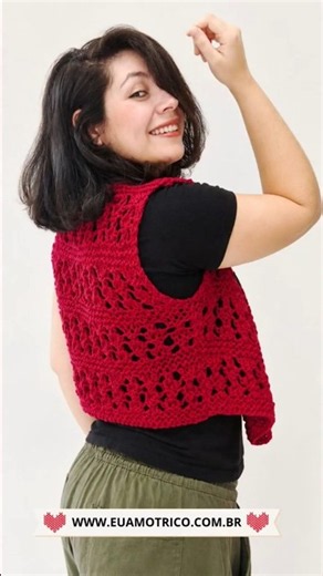 Esse Colete de Tricô é Feito com Linha 🌷 Lindo para o Verão