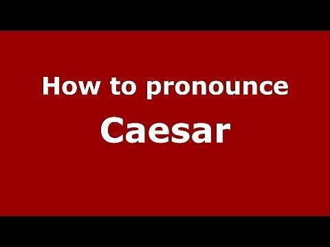 How to pronounce Caesar (Italian/Italy) - PronounceNames.com
