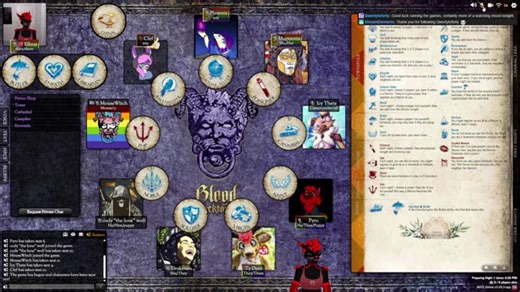 Slightly less chaotic than normal Blood on the Clocktower night (Storyteller perspective)