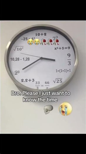 please give us a NORMAL clock bruh… #fyp #meme
