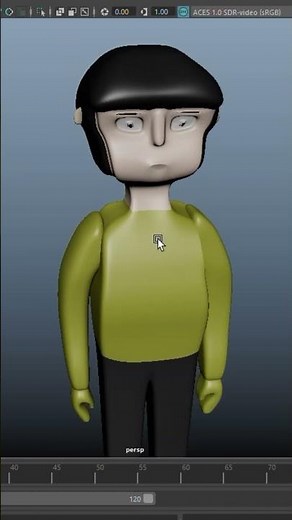 "3D Cartoon Character Modeling in Autodesk Maya #shorts"