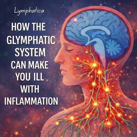 Vad är det glymfatiska systemet? Upptäckt 2012 av Maiken Nedergaard – hjärnans motsvarighet till lymfsystemet. Det använder cerebrospinalvätska (CSF) för att rensa bort avfallsprodukter via perivaskulära banor, särskilt under djupsömn. Astrocyter spelar en nyckelroll genom att reglera vätskeflödet och stödja metabol “städning” i hjärnan. 🔥 När systemet inte fungerar optimalt Nedsatt glymfatisk funktion kan leda till ansamling av neurotoxiska ämnen (beta-amyloid, tau, cytokiner) och bidra till: 