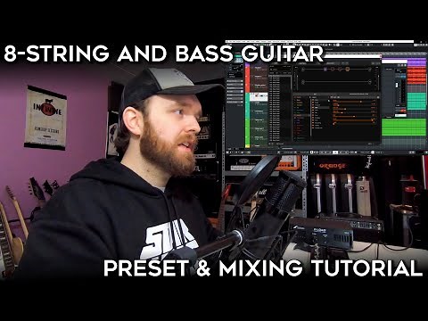 8-string and bass guitar preset and mixing tutorial (Line 6 Helix)
