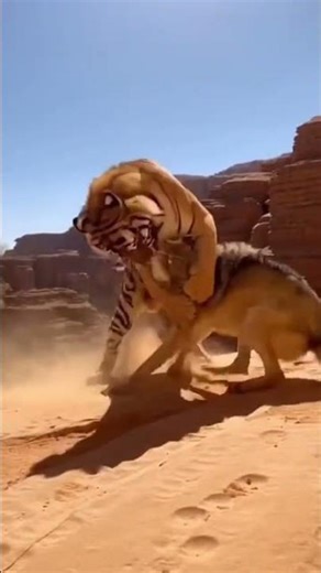 Intense Battle: Wolf vs Tiger Fight! #wildlifefight #epicbattle #animalclash #naturefight