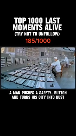 lastmomentsalive on Instagram: "On April 26, 1986, at exactly 1:23:45 AM, night shift supervisor Aleksandr Akimov ordered the activation of the AZ-5 emergency shutdown. The RBMK-1000 reactor in Unit 4 of the Chernobyl Nuclear Power Plant was dangerously unstable following a botched safety test. Akimov believed the boron control rods would stop the reaction, but he didn’t know about the fatal positive void coefficient and the graphite tip design flaw. The control rods were tipped with graphite di