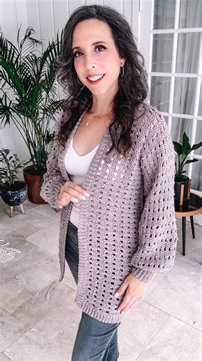 Briana Kepner on Instagram: "Say HUM for the Easy Hummingbird Crochet Cardigan This cardigan features a stunning lace design, perfect for layering in any season. The best part? An easy stitch repeat with only two seams. Great for spring or by the campfire in summer. #CrochetCardigan #FreeCrochetPattern #HandmadeStyle #CrochetLover #BrianaKDesigns"