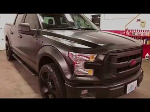 Vinyl Wrap Satin Black on a FORD F150