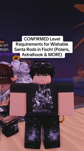 These are the CONFIRMED level requirements for WISHABLE Santa Rods in Fisch! I talked about the ones for Polaris Serenade, Astralhook and MORE. In my previous video, I discussed the possibility of there being NO level requirements for the Polaris and Astralhook, but they have since then been confirmed to have them. What will you wish for? Let me know what you think! #roblox #fisch #fischroblox #fyp #viral