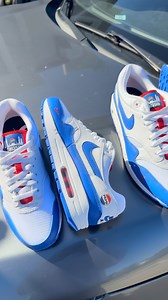 2.2K views · 146 reactions | Quick custom on these “Pepsi” Air max 1s, something clean and simple, designed the tongue logos for their Chicago team based on design elements they wanted me to incorporate. For those who always ask the mini iron I use is a clover mini iron, if your a customiser invest in one ASAP lol #airmax1 #pepsi #customsneakers #modernnoteriety #sneakers | JSB The Creator | Facebook