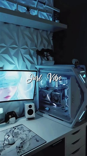 Blue PC Setup💙 #pc #setup #desksetup #vibe #рек