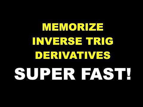 Tricks for Memorizing Inverse Trig Derivatives