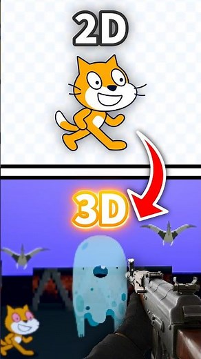 我用Scratch做了一個...3D射擊遊戲? #遊戲開發 #scratch