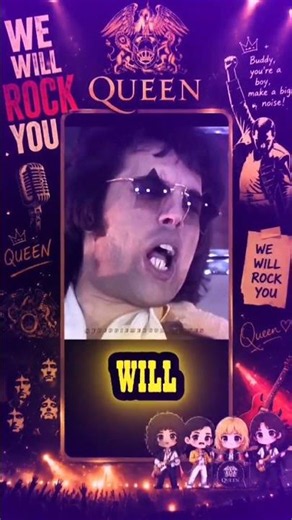 We Will Rock You - Queen | Lyric Video 🎸🔥​#Queen #WeWillRockYou #ClassicRock #LyricVideo #Shorts