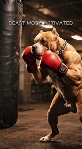 Most athletic Pitbull in the world shows off his boxing skills #shorts