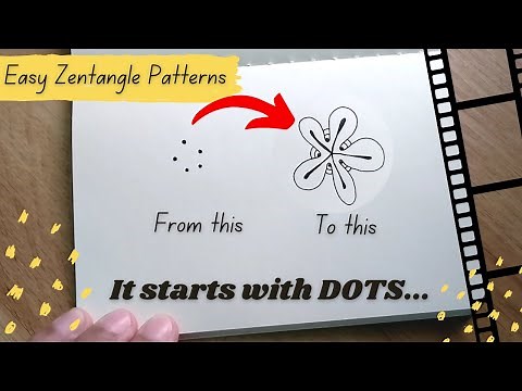 9 Easy Zentangle Patterns That Start With DOTS (Step by step) | Practice with me! | Zentangle® Art