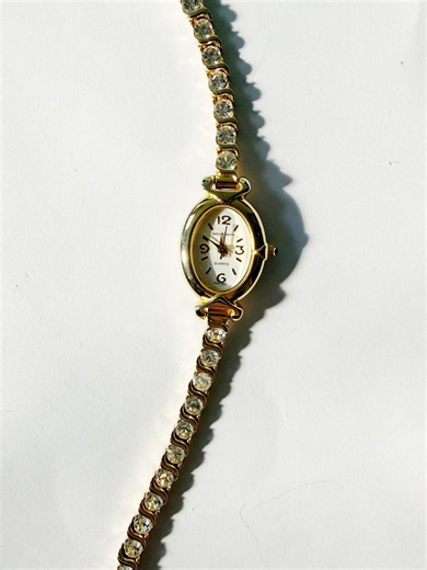 Vintage Rhinestone Watch - Etsy
