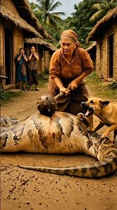 Grandma Cuts Open Python… What Comes Out SHOCKED The Whole Village! 😱 #wildlife #dog #pythonattack