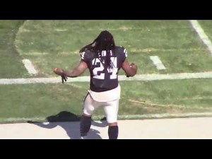 Marshawn Lynch Dancing on Raiders Sideline