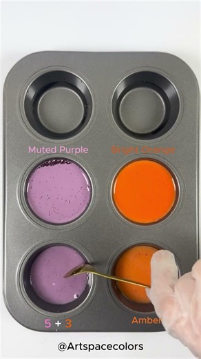 Watch Muted Purple and Bright Orange Color Mixing!😲 #colormixing #satisfying #asmr