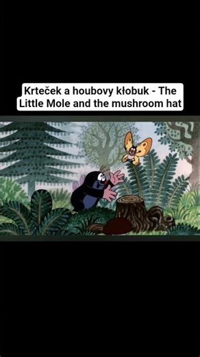 Krteček a houbovy klobouk - The Little Mole and the mushroom hat #shorts #krtek
