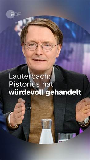 13K views · 294 reactions | Bundesgesundheitsminister Karl Lauterbach (SPD) sieht keinen dauerhaften Schaden durch die tagelange Diskussion über den besseren SPD-Kanzlerkandidaten: „Bei Boris Pistorius ist kein Schaden entstanden, weil er sehr würdevoll, respektvoll, mit klarer Sprache erklärt hat, dass er nicht zur Verfügung steht“, betonte er. Scholz wiederum sei sowieso „ein starker Kandidat“, so Lauterbach bei „maybrit illner“. | ZDF heute | Facebook