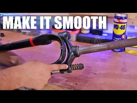 How To: Spring Service Suspension Fork | Make Cycle Suspension Smooth | Bicycle Service with WD40