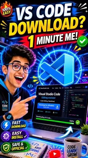 VS Code Download Kaise Kare 2026 | Visual Studio Code Install Step by Step | Hindi Tutorial