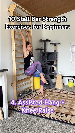 10 Stall Bar Strength Exercises for Beginners #stallbar #swedishladder #strengthtrainingforwomen