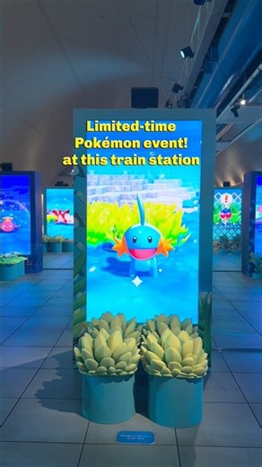 Pokopia Bubbly Basin takes over this train station! #pokopia #ぽこあポケモン