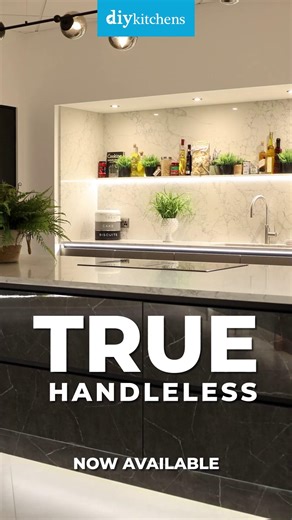 DIY Kitchens on Instagram: "True Handleless Kitchens - Now Available From DIY Kitchens. True handleless kitchens offer a sleek, modern design with seamless lines, perfect for a minimalist style. To design & order, you’ll need to use our free online kitchen planner - https://planner.diy-kitchens.com"