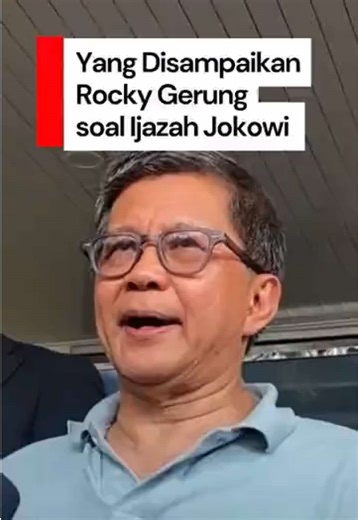 Pemeriksaan Rocky Gerung Terkait Ijazah Palsu Jokowi