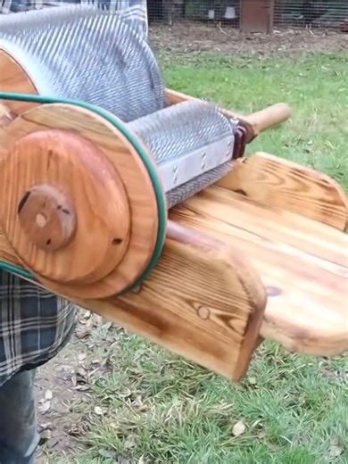 Watch me turn this wood into a handmade gift for my girlfriend. (2019) It's a Drum Carder. A drum carder is a mechanical tool to process raw fleece or blend different fibers into a smooth, thick sheet known as a batt. It uses two or more rotating drums covered in wire teeth (carding cloth) to align fibers in the same direction, making them ready for spinning or felting.#drumcarder #handmade #woodwork #couplegoal #handmadegift