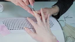 4K video of the prosthetic nail making process