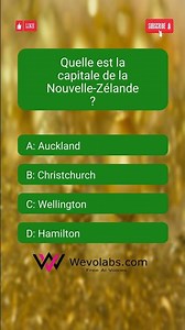 Une vraie piège ! Quelle est la capitale de la Nouvelle-Zélande ?