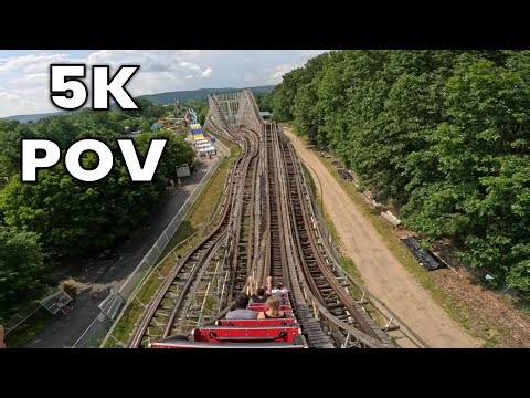 Comet Back Row POV [5K] | Six Flags Great Escape 2024
