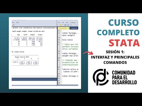 CURSO DE STATA: INTERFAZ Y PRINCIPALES COMANDOS (SESION 01)