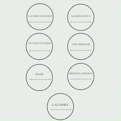 Printable Laundry Room Labels | Minimal Organization Stickers | PDF for Cleaning Bottles - Etsy