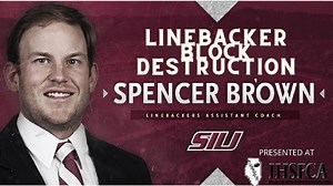 Spencer Brown - Linebacker Block Destruction by IHSFCA Illinois Hig...