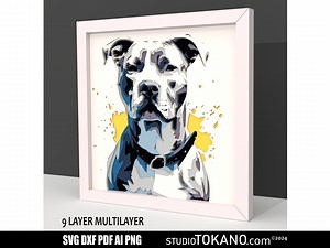 3D Layered SVG That Works for CRICUT! Multilayer Svg Pitbull Dog, Cardstock Mandala, Papercut Shadowbox for Silhouette, Glowforge, Laser - Etsy