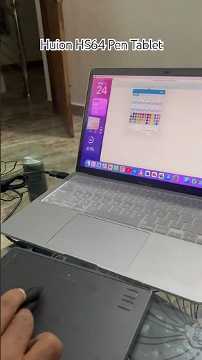 Connecting Huion HS64 Pen Tablet with MacBook #huion #huiontablet #pentablet #macbook #macbookairm1