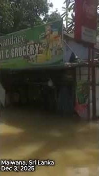 Devastating cyclone damage in Malwana, Sri Lanka Footage Clip #2