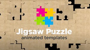 3D Jigsaw pieces reveal - Customisable After Effects template