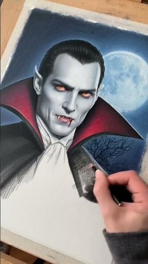 How to draw realistic Dracula | Halloween Character 🎃 #stepbystep #halloween #dracula #scary #howto