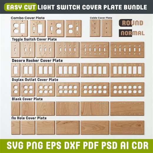 Light Switch Plate Template Bundle, Inticate Outlet Svg, Light Switch Cover Cut, Light Switch Cover Laser Cut, Cdr, Dxf, Cricut, Silhouette - Etsy