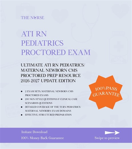 ATI RN Pediatrics / Maternal Newborn CMS Proctored Exam 2025 - 2026 - Etsy
