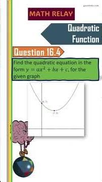 DAY 116 MATHRELAY challenge; Solution to yesterday's problem! Topic: Quadratic Function