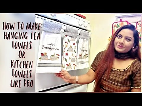 How to Make a Hanging Tea Towel / Kitchen Towel - Easy Beginner Sewing